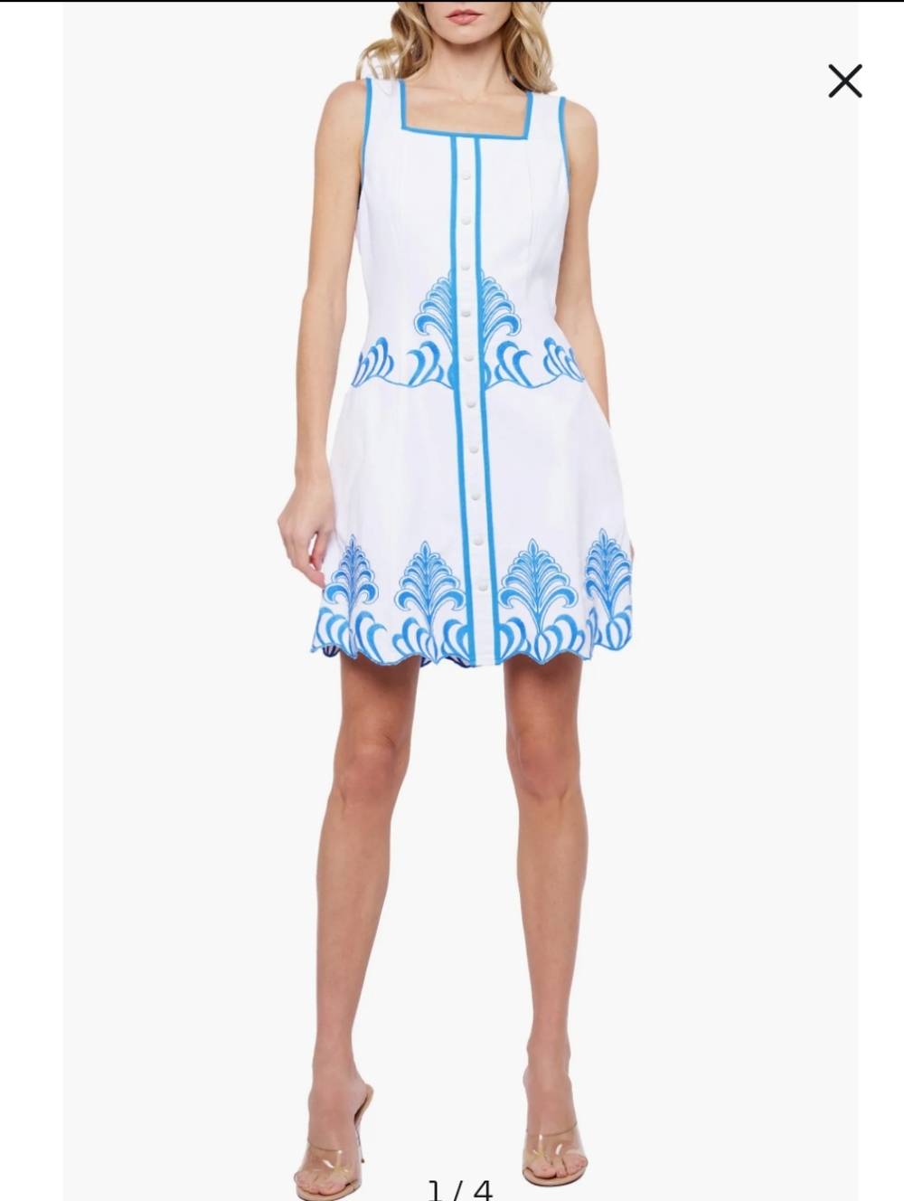 Ciebon Cristi Embroidered A-Line Dress- L
